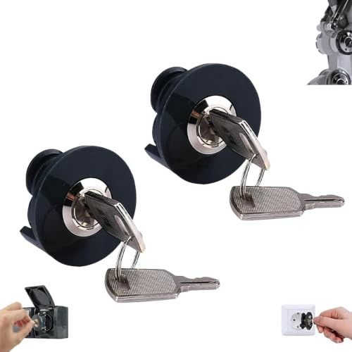 2 Stück Steckdosenschloss, Abschließbare Steckdose, Lockable Steckdose Schutz, Ideal für Innen und Außenbereiche