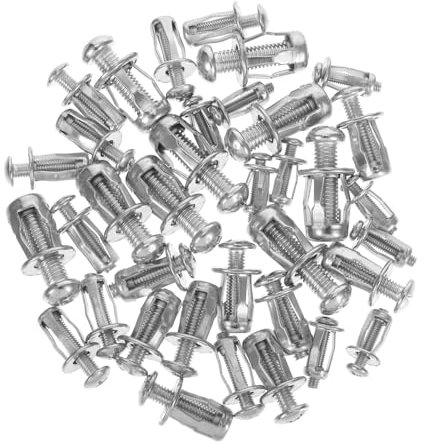 HOLIDYOYO 40 Piezas Tornillo De Tornillos De De Metal Para Concreto Perno De Pétal Ancla De De Metal Pernos De Silver Acero Carbono