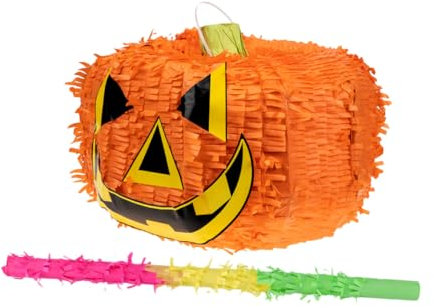 JUMPLAWN 1satz Halloween Kürbis Piñata Mit Stick Und Süßigkeitenfüllung Deko Für Kindergeburtstage Und Halloween Partys Spaß Für Jedes Fest
