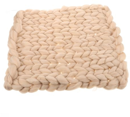 Hemobllo Coperta Grande Maglia Coperta Intrecciata Fatta Mano in Design Scandinavo Morbida e Calda Come Copridivano o Copriletto