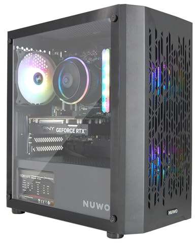 EXTREMEBIT Gaming PC Computer da Gioco Assemblato, Processore Core i5-12400F, Scheda Video RTX 5060 8GB GDDR7, Memoria RAM 16GB, Disco SSD 1TB, Win 11 Pro - Nero