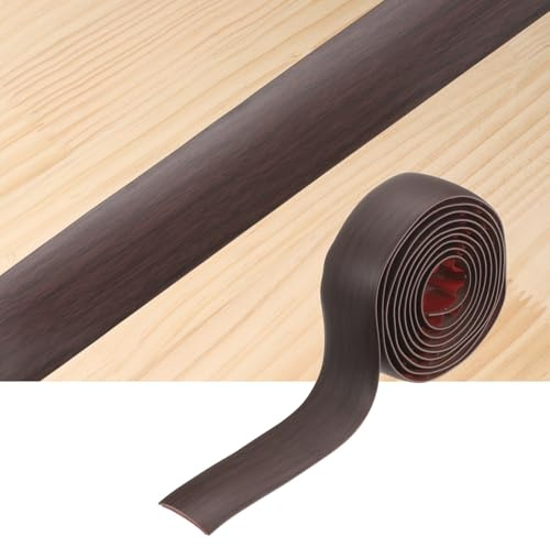 QUARKZMAN Bodenübergangsleisten 2m x 4cm (LxB) Selbstklebende Vinylbodenkantenleisten PVC-Boden Flache Trennleisten Abdeckleisten Zum Verbinden Von Bodenfugen Rot Eiche Holzmaserung