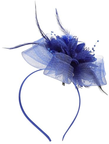 DOITOOL Bandeau Fascinateur Élégant en Plume et Mesh, Petit Chapeau Vintage Confortable et Respirant, Accessoire pour Cheveux Mariage et Occasions Variées