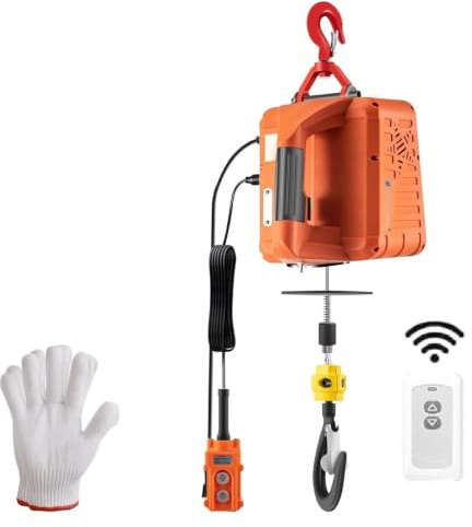 Fjärrstyrd Mini Elektrisk Kran 1500W Bärbar Vinsch 500KG Lastkapacitet 25tum Lyfthöjd Hemmabruk motorlyftare lyftarm Elektrisk lyftanordning