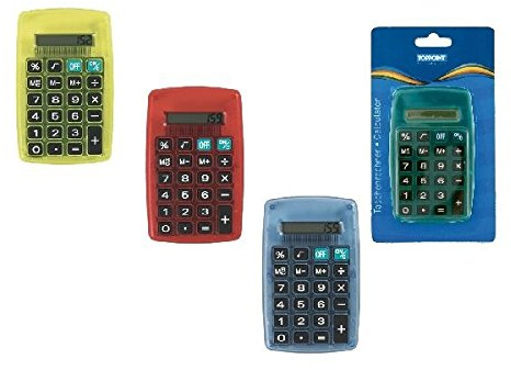 Stylex Taschenrechner, 8-Ziffern-LCD, Solarbetrieben, Standard-Funktion, SL-800 (Magenta)