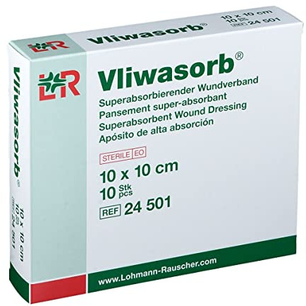 Lohmann&Rauscher Vliwasorb Medicazione 10x10cm 10 Pezzi
