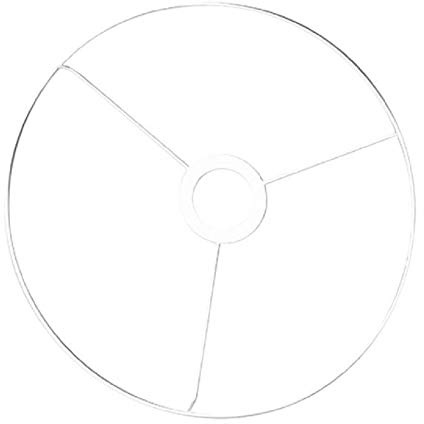 Rayher 2300100 Metallring mit Kreuz, 30 cm ø, weiß beschichtet, Stärke ca. 3 mm, Drahtring zum Basteln von Lampenschirmen, mit Ring für E27 Lampenfassung
