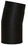 Tubo della stufa gomito 11 ° senza porta ø 120 mm Nero Starr lucidati e legno cuciture