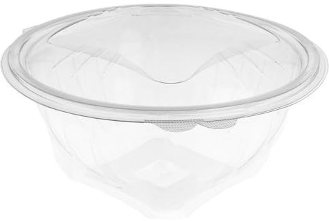 Insalatiera Con Coperchio - 1500 Ml. Ø 18,2X12,1 Cm Trasparente Pet - 100 Unità