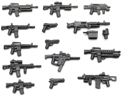 BrickArms Modern Combat Frontline Waffenset V2 – 14-teiliges Military Waffen-Set für Minifiguren – Hochwertige Custom Waffen, Kompatibel mit Klemmbaustein-Figuren | Made in USA