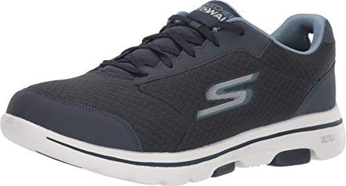 Skechers Gowalk 5 Qualify-Athletic Mesh Lace Up Performance Walking Shoe, Zapatillas Hombre, Navy, 42.5 EU