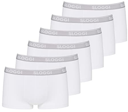 Sloggi Men's sloggi men GO ABC Hipster 6P, WHITE