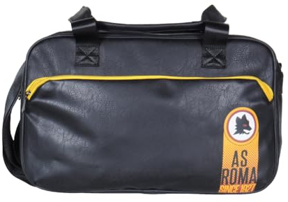 AS Roma Wolf Logo Borsa Viaggio, Unisex – Adulto, Nero, Unico