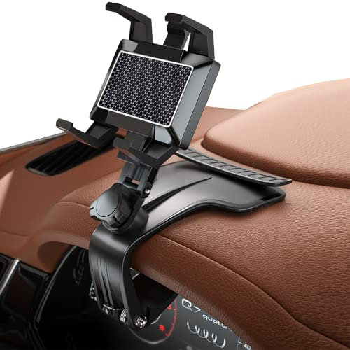 DMJWAN Autotelefonhalter, Multifunktions-Auto-Armaturenbretthalter Rückspiegel mit 360 ° verstellbarem Federclip, geeignet für 3 bis 7 Zoll Smartphones