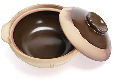 Sywlwxkq Unglazed Casserole, Clay Pot, High Temperature Resistance, Household Soup Pot, Open Flame Gas Dedicated, Ideal for Classic Cooking, Casserole Dish Ceramic / 1.4L