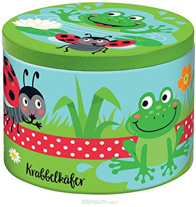 moses. Krabbelkäfer Mein kleines Frösche-Flohspiel, Kinderspiel für Kinder ab 4 Jahren, kleines Reisespiel in praktischer Spieldose, mit Chips aus Holz