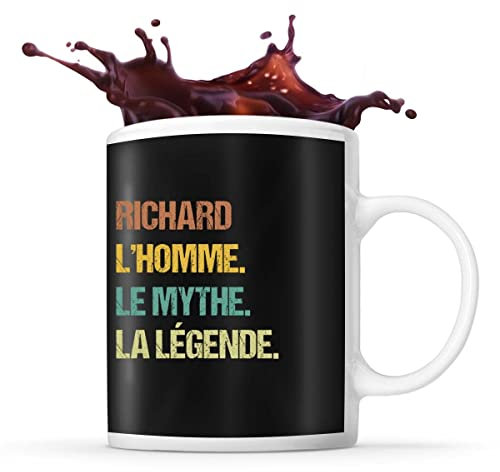 Planetee Mug Richard Mythe Légende Vintage | Tasse Prénom Cadeau Anniversaire Humour