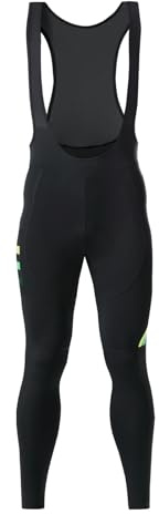 Santic Fahrradhose Herren Lang mit Träger Radlerhose Fahrrad trägerhose Gepolstert Radhose Lang mit Taschen Grün EU XXL