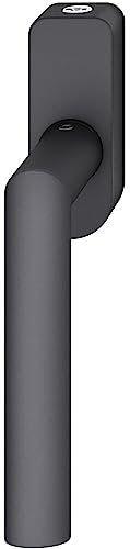 FSB Fenstergriff 34 1108 abschließbar ovale Rosette, Aluminium schwarz matt