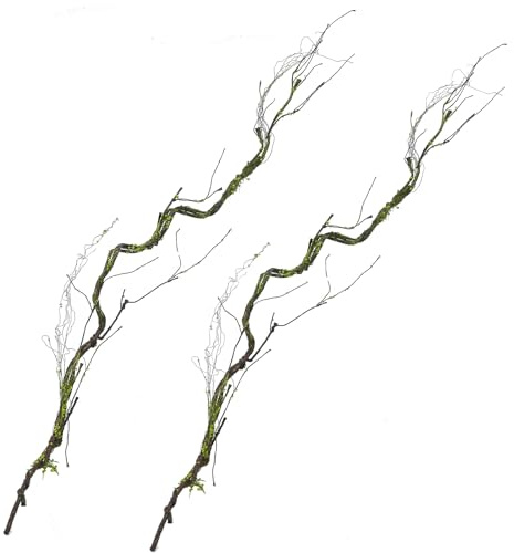 CONGZHANHH 2Pcs 67in Artificial Trees Branches for Decoration Fake Cherry Blossom Trunk Willow Vines Garland Limb Twigs Moss Plants Wall Hanging Photo Home Garden X'Mas Christmas Thanksgiving Decor