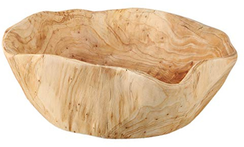 Herklotzn Corbeille à fruits en bois sculpté sur bois racine de fruit 25-29 cm