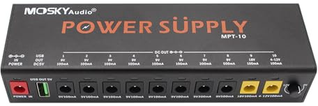 COMETX Gitarren-Pedal-Netzteil für 9V/12V/18V Effektpedal mit unabhängigem Kurzschlussschutz Pedalkartennetzteil für 9V/12V/18V Effektpedal
