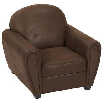 Vente-unique - Fauteuil en Microfibre Aspect Cuir Vieilli Club Victory III