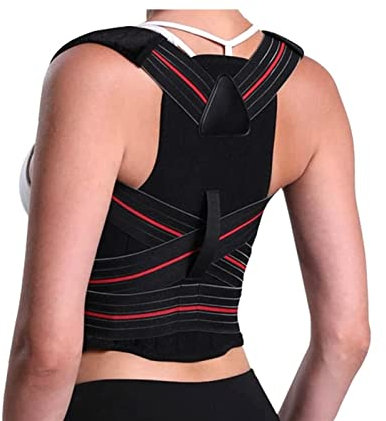 Rückenkorrektor, Haltungskorrektur, Rückenhaltungsbandage, Schlüsselbeinstütze, stoppt Slouching und Buckel, verstellbarer Rückentrainer, Heim-Fitnessstudio, Büro, Schule, Gesundheit und Entspannung