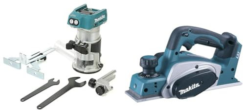Makita DRT50ZX4 18V Li-Ion LXT Brushless Router Trimmer - Batteries and Charger Not Included & DKP180Z 18V Li-Ion LXT Planer - Batteries and Charger Not Included