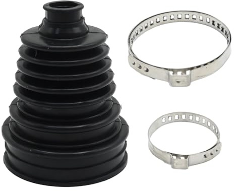 Ollanoos Universal CV Boot Kit with Small and Large Clamps, Black Drive Shaft CV Boot Tool, Stretch Drive Shaft Bellows Set for Most Cars Bellow Shaft Replacement Rubber