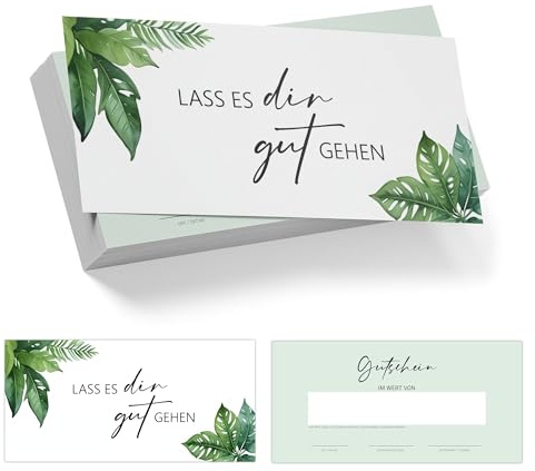 Eummel 25 Blanko Gutscheine zum selber Ausfüllen | Spa Kosmetik Massage Wellness Fußpflege Beauty Salon | Gutscheinvorlage Gutscheinkarte Geschenkgutschein