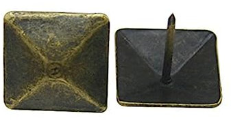 iplusmile 80 Stück Pyramidennägel Aus Eisen in Antikmessing Groß 2 cm Seite 14 Mm Spitze Für Memo-pinnwand