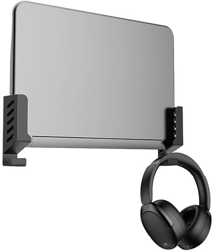 Universal Tablet Wall Mount for Routers TV Box Network Switches Modems Laptop Books Damage-free Wall Dock Bracket Holder Stand Shelf for iPads Smartphones and eReaders Adhesive/Screw Installation