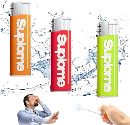 NOPKESV 3PCS Feuerzeug FüR WasserschießEn,Feuerzeug Wasser Spritzt Prank,Wasser Feuerzeug,Wasserpistole Feuerzeug,Feuerzeug Wasserpistole,Geeignet Für Erwachsene Party Streiche,Party Wasser Spielzeug