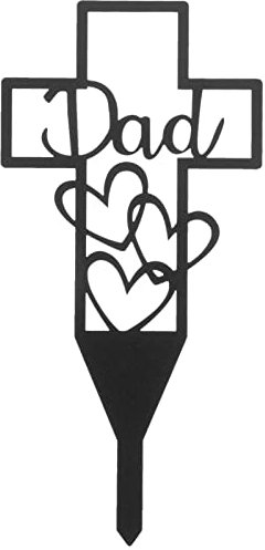 FONDOTIN Gartenstecker Friedhofsstecker Dekoration Für Gräber Stecker Für Garten Oder Friedhof Kreativer Friedhofsstecker Für Papa