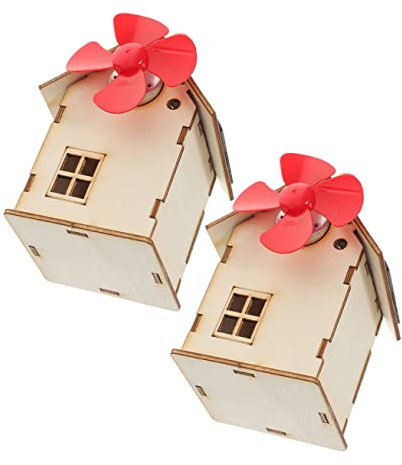 BESPORTBLE Selbstgemacht Solar Montagespielzeug Satz Für Kinder Pädagogisches Solarspielzeug Kit Aus Holz Stem Wissenschaft Experimentierset 2 Satz Solarenergie Bausatz Für Schüler