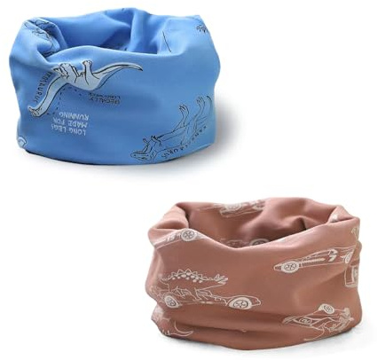 2 Stück Loop Kinder Baumwolle Herbst Winter Schal Baby Loop Hals Wärmer Mädchen und Junge (Junge-H)