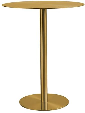 Stehtisch aus Edelstahl, nordischer Pub-Stehtisch, einfacher Beistelltisch, platzsparender Beistelltisch, amerikanische Wasserbar, runder Tisch, modernes Design, einfach zu montieren, Heimde