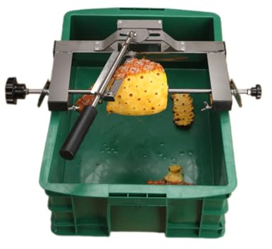 KHZKHC dedikerad ananas skalningsmaskin, kommersiell ananas skärare skalare skärverktyg skärmaskinskärare, justerbar bredd 30 ~ 38 cm, speciellt skalande artefakt, för hem, stormarknader, matbås