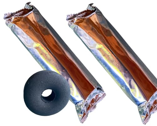 HEAT.me HEATRinge – Charbon de Bambou Turbo Durable | Allumage Rapide & sans fumée | Prêt en 5 Min | pour Grils Mobiles + HEAT.me Lunchbox Grill | 72 Rouleaux
