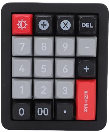 Lazmin112 Teclado Numérico, Intercambiable En Caliente, 12 RGB Led Retroiluminación, Teclado Numérico Mecánico con Cable, 19 Teclas Programables, Anti-Ghosting y Sin Conflictos (Black)