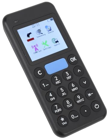 Fafeicy Tragbarer Inventarscanner, 2,4 -Zoll -Bildschirm Handheld 1D 2D Wireless Barcode Scanner Data Collector Ideal für die Logistik des Lagerhauses.