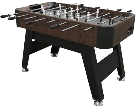 Cougar Striker Baby-Foot | Table De Babyfoot Marron Foncé/Noire | Table De Football, 2 Balles Et Compteur De Points Inclus | pour Tous Les âges | Dimensions 122 X 61,5 X 79 Cm