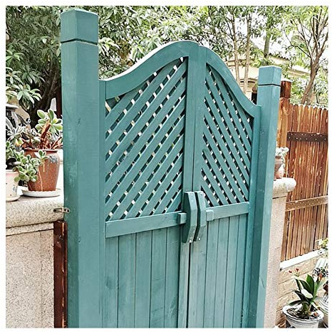 HJZALMI Porte A Battente Bar, Porte da Giardino Esterne Personalizzate, Doppia Apertura, in Legno Anticorrosivo, Cancello per Recinzione da Giardino, Stile Europeo(105x90cm)