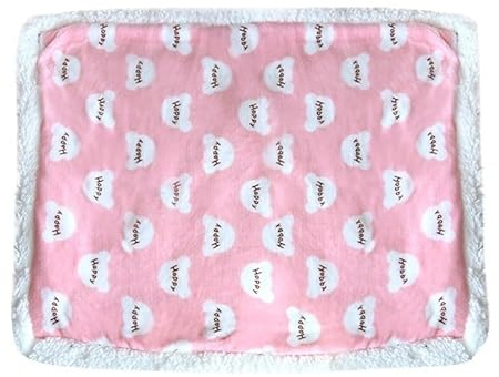XUTCEKOUYR Kuschelige Haustierdecke for Katzen und Hunde, ultraweiche Indoor-Katzendecke, gemütliche Hundedecke, Boxenmatte, Sofaschutz(Pink,60X80cm)