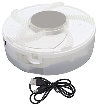 ZJchao Raccoglitore Automatico in ABS Elettrico, Alimentato Tramite USB con Batteria Ricaricabile di Grande capacità, per il Supermercato Dell'hotel del Ristorante della (WHITE)