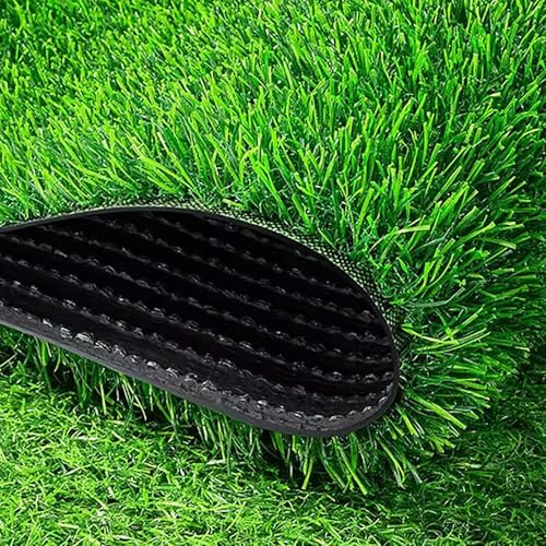 ZKBDBWTR Erba Sintetica di Alta qualità da 25 mm – Tappeto in Erba Sintetica Morbida per Interni ed Esterni, Prato Artificiale per Giardino e Balcone(1x2m/3.2x6.5ft)