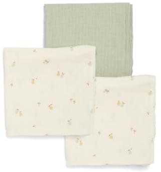 Mamas & Papas 3-Pack Large Cotton Muslin Squares (90x90cm) - Orchard | Cotton Muslin, Extra-Large Baby Muslin, Soft Breathable Fabric, Absorbent Multi-use Cloths