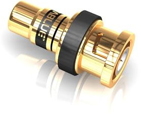 VIABLUE XS CINCH-BNC ADAPTER * 1 Stück * 24 Karat echtvergoldet