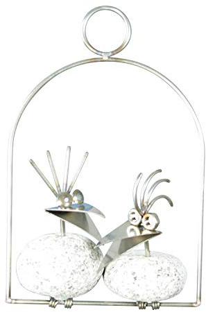 Gebrüder Lomprich Steinvogelpaar SV 330, Höhe ca. 27 cm